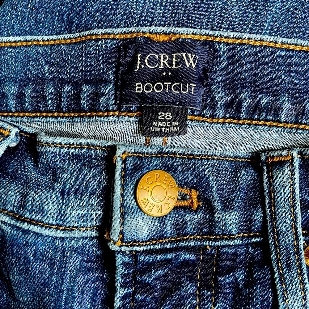J. Crew Factory Boot Cut Mid Rise Blue Denim Jeans Women's Size 28 - Picture 6 of 9